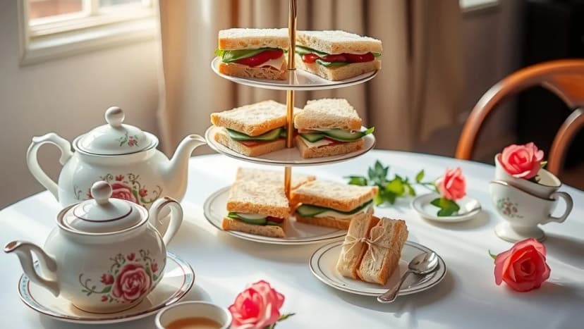 Klassiska smörgåsar till afternoon tea