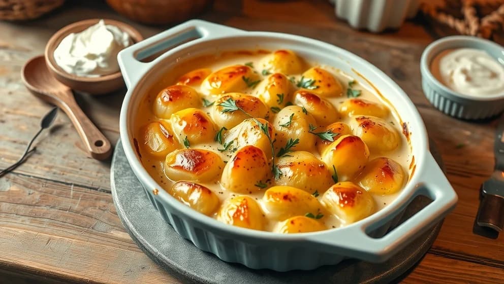 Potatisgratäng med crème fraîche som passar till allt